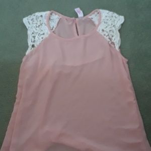 Pink lace shirt